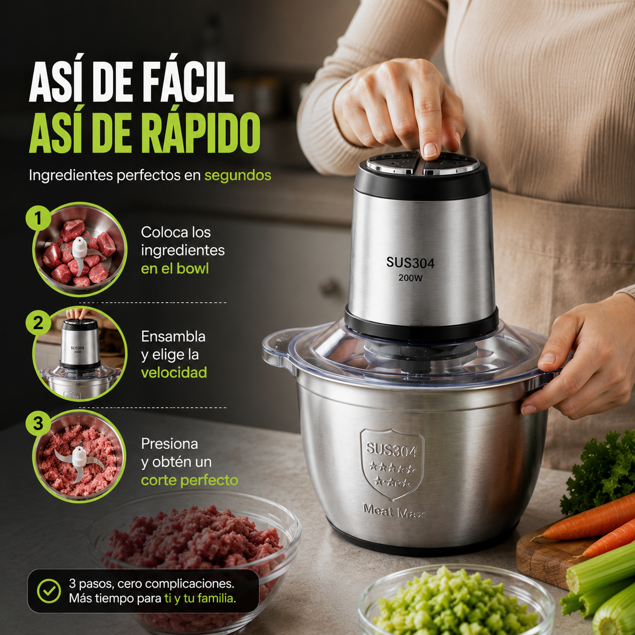 Cocina más rápido y sin esfuerzo ⚡