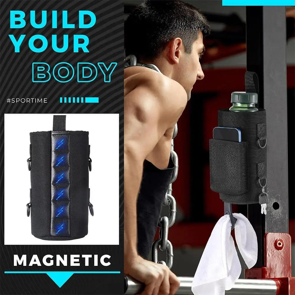 GymMate™ | Organizador Magnético para Gimnasio con Soporte para Celular