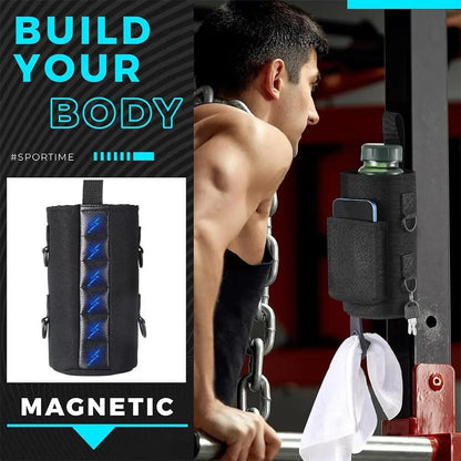 GymMate™ | Organizador Magnético para Gimnasio con Soporte para Celular