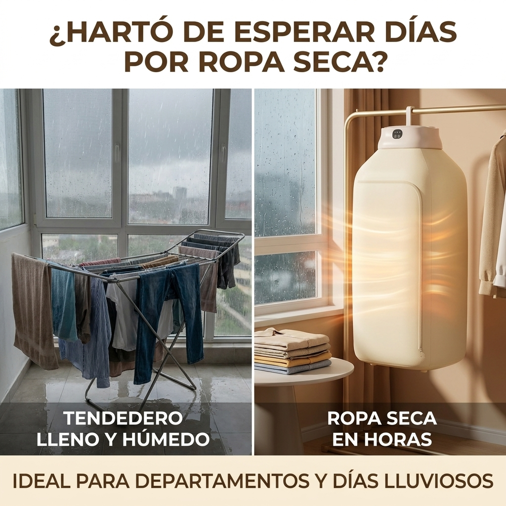 Descubre el Combo Perfecto:  Secadora Portátil Plegable + Mini Lavadora Portátil y Pastillas limpiadoras GRATIS