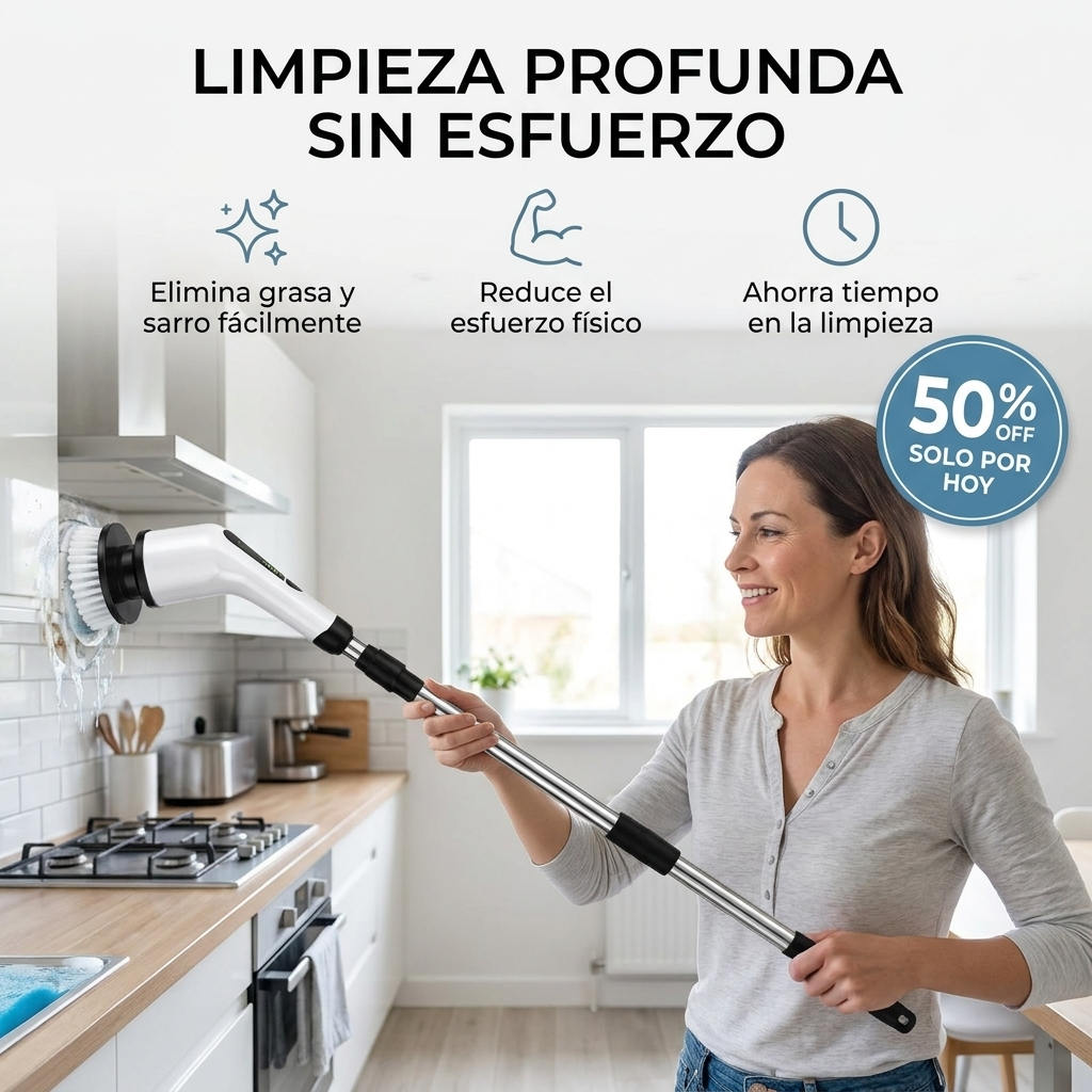 Elimina la suciedad difícil sin tallar durante minutos