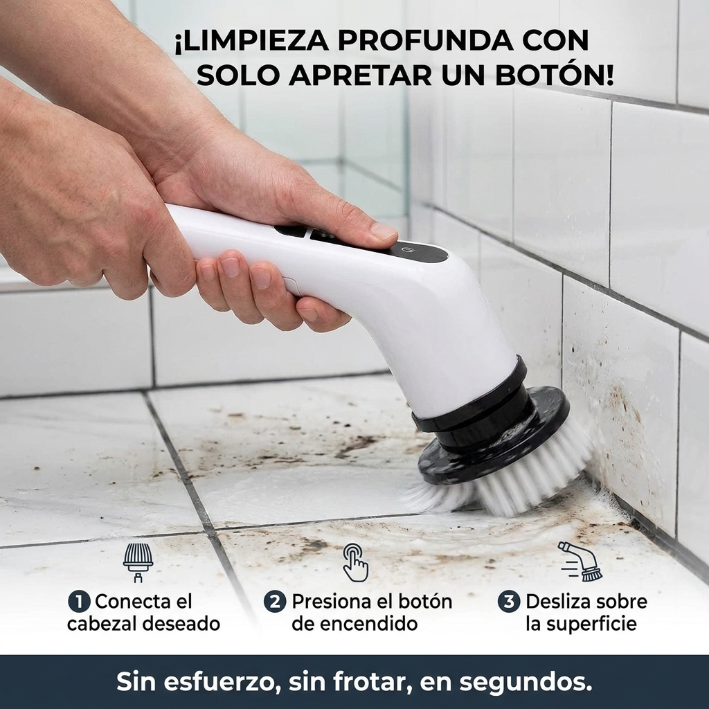 Elimina la suciedad difícil sin tallar durante minutos